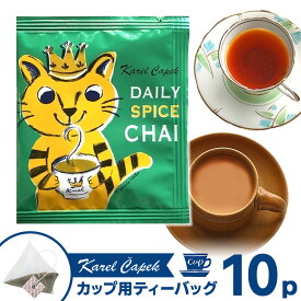 カレルチャペック デイリースパイスチャイ 個包装カップ用ティーバッグ10P （5P×2セット チャイティー karelcapek ルフナ シナモン ジンジャー 人気 定番 フレーバー 山田詩子）【ポイント2倍/箱から出してメール便可】【食品A】【DM】【p0501】