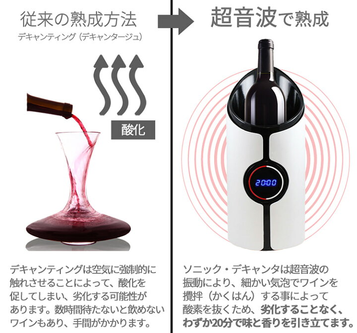 楽天市場】正規品 ソニック・デキャンタ Sonic Decanter 【ポイント10  