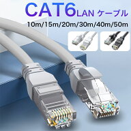 ランケーブル LANケーブル 10m 15m 20m 30m 40m 50メートル CAT6 高速 安定 カテゴリー6 対応 スタンダー…
