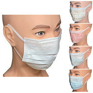 【最安値挑戦】フィット使いきりマスク極太 ワイド 太ゴム 3層 不織布マスク カラーバリエーション ベージュ ローズピンク グレー ブルー ホワイト 衛生 介護 訪問看護 清掃 掃除 医療 医療