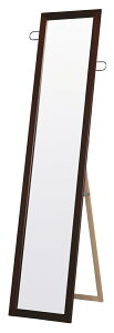 永井興産 フック付スタンドミラー SEN-021BR 完成品 【北海道・沖縄・離島配送不可】【代引き不可】 鏡 ブラウン ミラー スタンドミラー おしゃれ 可愛い シンプル かわいい