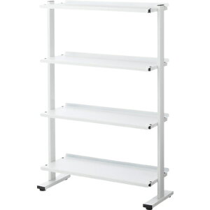 東谷 2WAYラック4D DIS-74WH 【代引き不可】【北海道・沖縄・離島配送不可】ラック 4段 シェルフ 棚 収納棚 オープンラック 本棚 斜め 店舗ディスプレイ 什器 スチール シンプル
