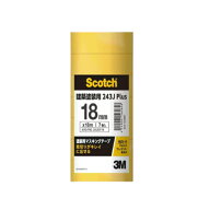 【70巻入】 3M　マスキングテープ　243J　18mmx18m　建築塗装用　イエロー　1箱 (70巻)　【代引き不可】…