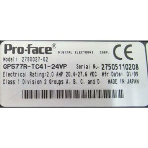 yViKiōzPro-Face ^b`pl GP577R-TC41-24VPy6ۏ؁z