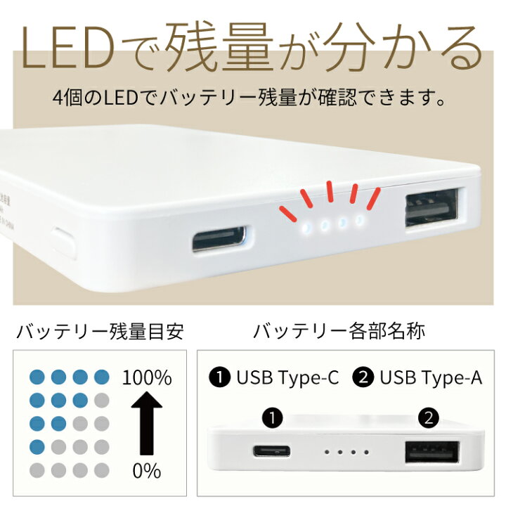 楽天市場】モバイルバッテリー 軽量 小型 モバイルバッテリー 名入れ 