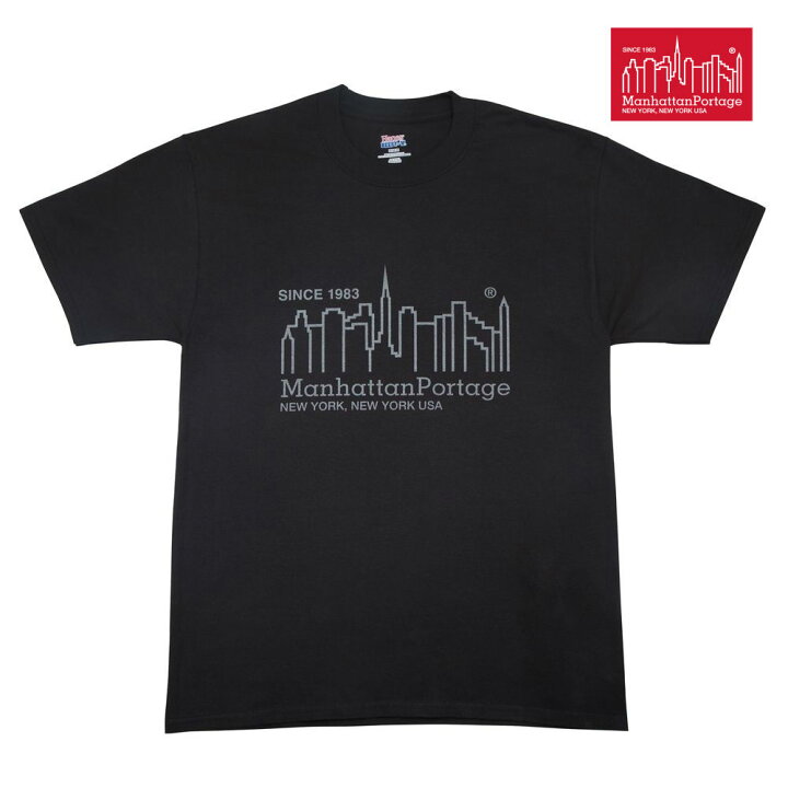 楽天市場 Manhattan Portage Mp T Shirt マンハッタンポーテージ公式ロゴtシャツ Black スマートスモーカーズ