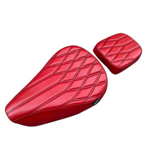z_ X[p[Ju C125p pyAV[g[CA04]Driver-passenger cushion Seat Mixed Pattern Red leather material For Honda C125/ Year 2021 Diabolus by K-SPEED iDiablo Custom Worksj