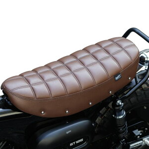 z_ _bNX125pVOV[g DX070 / Diabolus by K-SPEED Seat (Brown Color Large Square Pattern Side Pins) For Honda DAX125 JB04