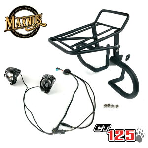 MAXNUS HONDA CT125p tgtF_[LACgK[h ⏕Cgt ubN FRONT FENDER BASKET SPOTLIGHT FOXGUARD BLACK FOR HONDA CT125 JA55 JA65