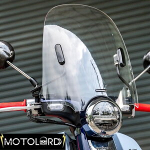 MotolordD ホンダ スーパーカブC125用 クリアウインドスクリーン ビックサイズ/WINDSCREEN CLEAR V3 for Honda C125 JA48 JA58/ ウインドシールド 風防