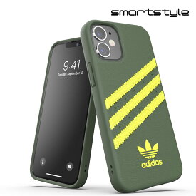 adidas アディダス スマホケース iPhone 12 Mini ケース アイフォン カバー スマホケース 耐衝撃 TPU SAMBA サンバ グリーン x イエロー ※当店限定1年保証※