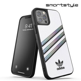 adidas アディダス スマホケース iPhone12 / iPhone12pro ケース アイフォン カバー スマホケース 耐衝撃 TPU SAMBA サンバ ホワイト x ホロ 白 ※当店限定1年保証※