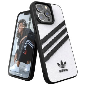 adidas アディダス スマホケース iPhone13 Pro ケース アイフォン カバー スマホケース 耐衝撃 TPU SAMBA サンバ ホワイト 白 ※当店限定1年保証※