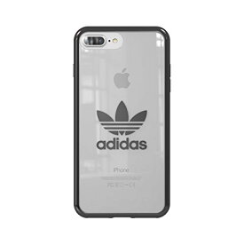 adidas アディダス iPhone7 Plus / 8 Plus クリアケース スマホケース ケース カバー 耐衝撃 TPU クリア x ガンメタル ロゴ ※当店限定1年保証※