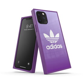 adidas アディダス スマホケース iPhone 11 Pro ケース スマホケース アイフォン カバー 耐衝撃 TPU スクエアケース アクティブパープル 紫 ※当店限定1年保証※