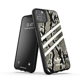 adidas アディダス スマホケース iPhone 11 Pro Max ケース アイフォン カバー スマホケース 耐衝撃 TPU SAMBA サンバ Alumina スネークプリント ブラック 黒 ※当店限定1年保証※