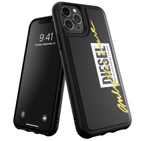 DIESEL iPhone11 Pro ケース FW20 刺繍ディテール（ディーゼル iPhone 11 Pro, ブラック 黒 / ライム） ※当店限定1年保証※