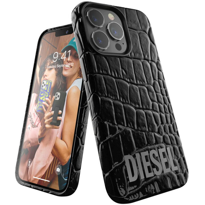 楽天市場】DIESEL iPhone13 Pro ケース アリゲーター柄型押し素材 合皮 
