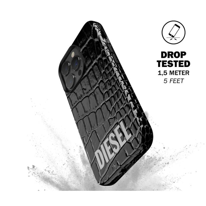 楽天市場】DIESEL iPhone13 Pro ケース アリゲーター柄型押し素材 合皮 