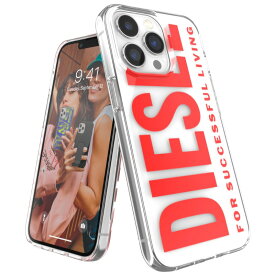 【送料無料】 DIESEL ディーゼル iPhone 13 Pro ケース アイフォン カバー スマホケース クリアケース クリア 耐衝撃 [ホワイト 白/レッド 赤] TPU ロゴ プリント 各ブランド おしゃれ かわいい シンプル メンズ レディース 人気 ※当店限定1年保証※