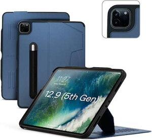 �y���{���K�̔��X�zZUGU iPad Pro 12.9 �P�[�X 2021 ��5���� �ɔ� �����Ռ��ی� 10�i�K�X�^���h�@�\ �y���z���_�[ ���C�����X�[�d �I�[�g�X���[�v �X�}�[�g�J�o�[ (ipad pro12.9�C���` 5���� �J�o�[ �u