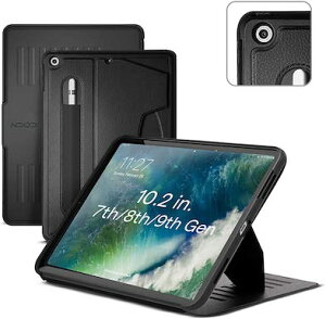 �y���{���K�̔��X�zZUGU iPad 9 / 8 / 7���� �P�[�X 10.2�C���` 2021 / 2020 / 2019 The Muse �ɔ� �����Ռ��ی� 8�i�K �X�^���h �@�\ �I�[�g�X���[�v �y���z���_�[ �X�}�[�g�J�o�[ �A�C�p�b�h (iPad 10.2 �P�[