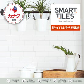 【スマートタイル公式】 貼ってはがせる壁紙 Metro Campagnola 3Dステッカー DIY キッチン洗面台用 カナダ製 高品質 Smart Tiles
