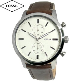 FOSSIL フォッシル 腕時計 新品・アウトレット TOWNSMAN FS5350 メンズ クォーツ クロノグラフ クリームダイヤル ブラウン革ベルト 並行輸入品