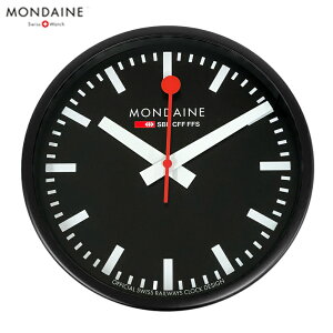 fB[ MONDAINE EH[ NbN Wall Clock |v A990.CLOCK.64SBB 25cm ubN sAi
