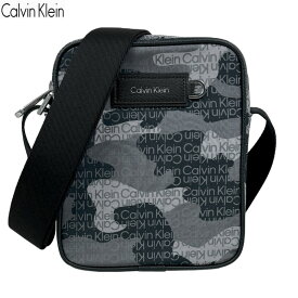 Calvin klein カルバンクライン 新品 ショルダーバック K50K508106 総ロゴ クロスボディバッグ 肩掛け 斜め掛け ブラック カモフラージュ柄 ck 鞄 並行輸入品