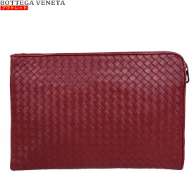 BOTTEGA VENETA ボッテガヴェネタ 新品・アウトレット・あす楽 クラッチバッグ 406021 V4651 6453 レッド イントレチャート 書類カバン セカンドバッグ ぺちゃんこ ぺたんこ 本革 レザー 並行輸入品 送料無料