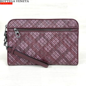 BOTTEGA VENETA/ボッテガヴェネタ 新品・アウトレット イントレチャート クラッチバッグ 493190 V4651 8328 ワインレッド 鞄 セカンドバッグ 並行輸入品 送料無料