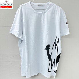 モンクレール 新品・アウトレット 半袖 Tシャツ 8046150 V8043 クルーネック 丸首 メンズ ホワイト 3XL