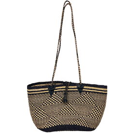 Weekend Max Mara マックスマーラ ウィークエンド 新品・アウトレット かごバッグ ストロー トートバッグ 55111734600 MULTI ショルダーバッグ ブラック 鞄 並行輸入品