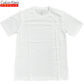 カルバンクライン 新品・アウトレット 半袖 Tシャツ 4MS0K103 100 WHITE 白 Lサイズ メンズ クリックポストで送料無料