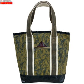 DIESEL ディーゼル 新品・アウトレット！ ショッピングトートバッグ X08361 P4446 T2114 オーバーダイワックスキャンバス 大容量 送料無料