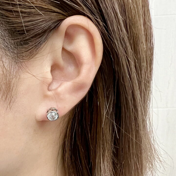 楽天市場】Pt900 1ct ダイヤピアス 片耳 プラチナ 1粒ダイヤモンド 