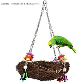 鳥の巣 スイング オウムスタンド 鳥 小屋 ケージ飾り 吊り下げ 多機能