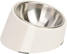 犬 猫 食器 ペットボウル ステンレス (XL, ホワイト)