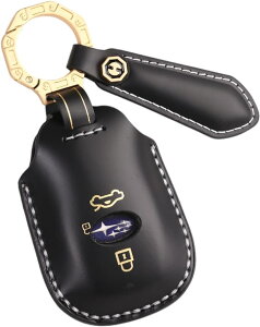 【月末感謝クーポン発行中!】スバル キーカバー レディース スバル キーケース 金箔印字 フォレスター 新型 レヴォーグ レイバック インプレッサ 本革 レザー 3ボタン スバル フォレスター