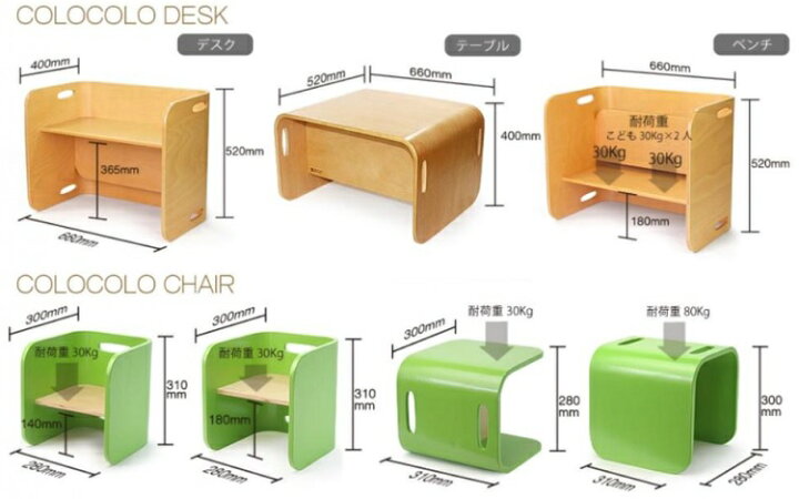 楽天市場】デスク＆チェア コロコロ デスク1台 コロコロチェア2脚 合計 