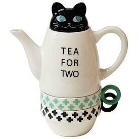 ティーフォーツー　ポット＆カップセット　キャット　ネコ　sk-tft-01 シンジカトウ　デザイン Shinzi Katoh Design Tea For Two Cat Tea pot and cup set　再入荷