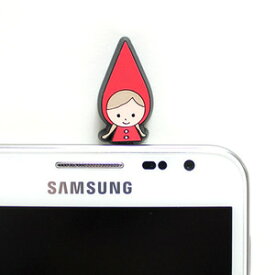 赤ずきん　レッドフードのかわいいスマホ　イヤホンジャック　red hood cute smart phone earphone jack charm cap【メール便可】