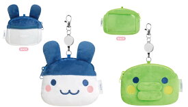 たまごっち　ぬいぐるみパスケース　ポーチ　kmo_220093_220094　たまごっちグッズ　バンダイ　BANDAI　TMAGOCHI　KAMIOJAPAN　カミオジャパン みみっち ぐちばっち passcase　小物入れ　写真入れ（全2柄セットのみ送料無料）