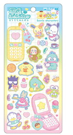 サンリオキャラクターズ 平成ハッピーフォンステッカー cru_131316_131319 シートシール seal sticker クラックス CRUX ステッカー かわいいシール おすすめシール デコレーションシール ガラケー携帯モチーフ 厚みあるCANDYシール