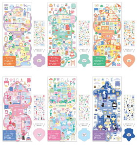 \ 10{ ׉ RpNg}CfCXebJ[ qli_01049_01054_s2 COMPACT MY DAY STICKER V[XebJ[ qlia Q-lia V[ 킢V[ ߃V[ fR[VV[
