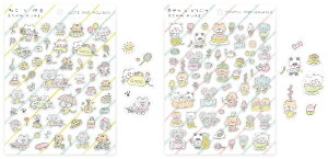 \ 10{ fUCi[YV[  ̂䂫 V[ hgs_22-985_986 Echigawa Noriyuki seal \ Seal Stickers cozyca products 킢V[ ߃V[