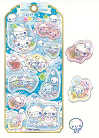 「お一人様1点限り」の数量制限 ぷくぷくあわわちゃん ウォーターインシール kmo_230345_230346_s3 あわわちゃん sticker ウォーター in シール Seal KAMIOJAPAN カミオジャパン あわわちゃんシール 平成シリーズ かわいいシール おすすめシール