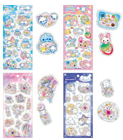 スパンコールパーティーステッカー kmo_230552_230555_s2 スパンコールシール スパンコールステッカー sticker Seal KAMIOJAPAN カミオジャパン かわいいシール おすすめシール 立体シール