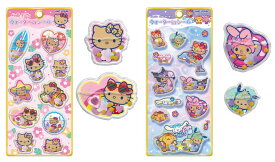 ハローキティ ウォーターインシール kmo_307326_307327_s2 日焼け サンリオキャラクターズ sticker ウォーター in シール Seal KAMIOJAPAN カミオジャパン キティちゃんシール 日焼けシリーズ かわいいシール おすすめシール